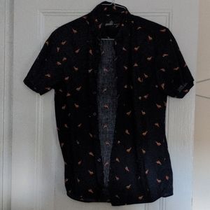 MOLOKAI SURF Pizza Print Hawaiian Shirt